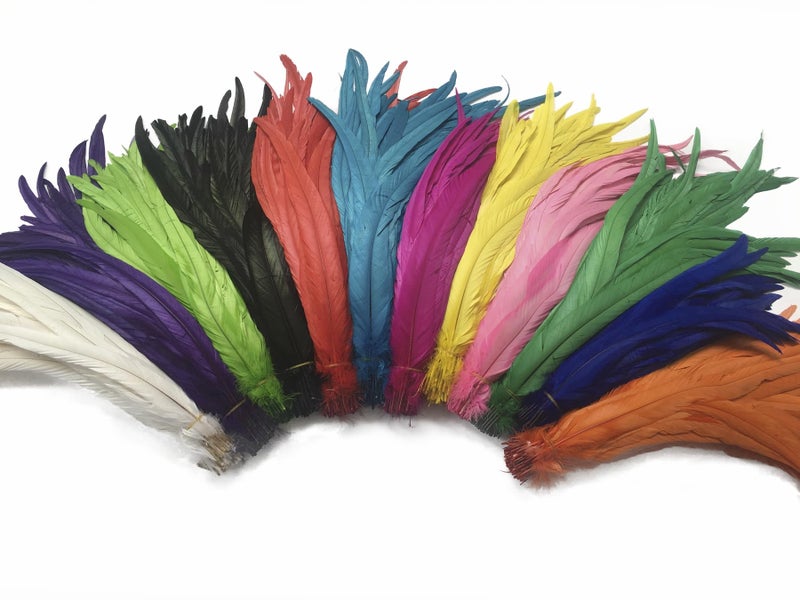 Sowder Golden Yellow Rooster Coque Tail Feathers 12-14inch Lengh Pack of 50 - Image 4